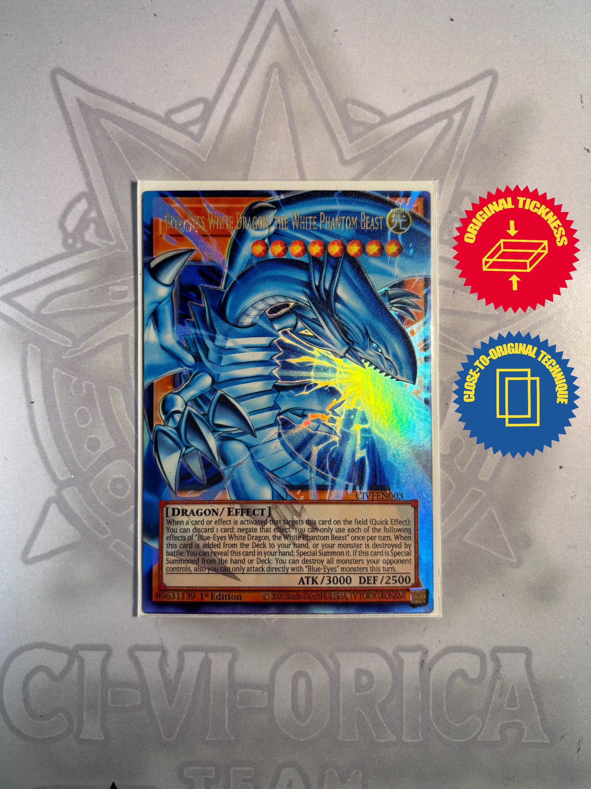 Blue-eyes White Dragon, the White Phantom Beast - Overframe Rare