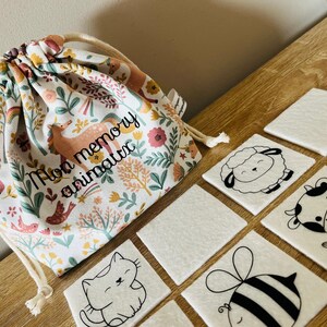 Jeu de cartes memory animaux en feutre / Jeu de mémoire, d'association, d'apprentissage, éducatif