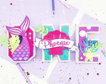 Mermaid 3d Letter, Mermaid 3d Letters, Mermaid Letter, Mermaid Letters, Mermaid Party, Mermaid Decor, Mermaid Birthday, Party Decorations