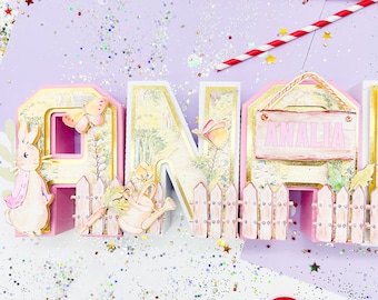 Peter Rabbit 3d Letters, Peter Rabbit Letters, Peter Rabbit Birthday, Peter Rabbit Birthday Party, Peter Rabbit Party,Party Decorations