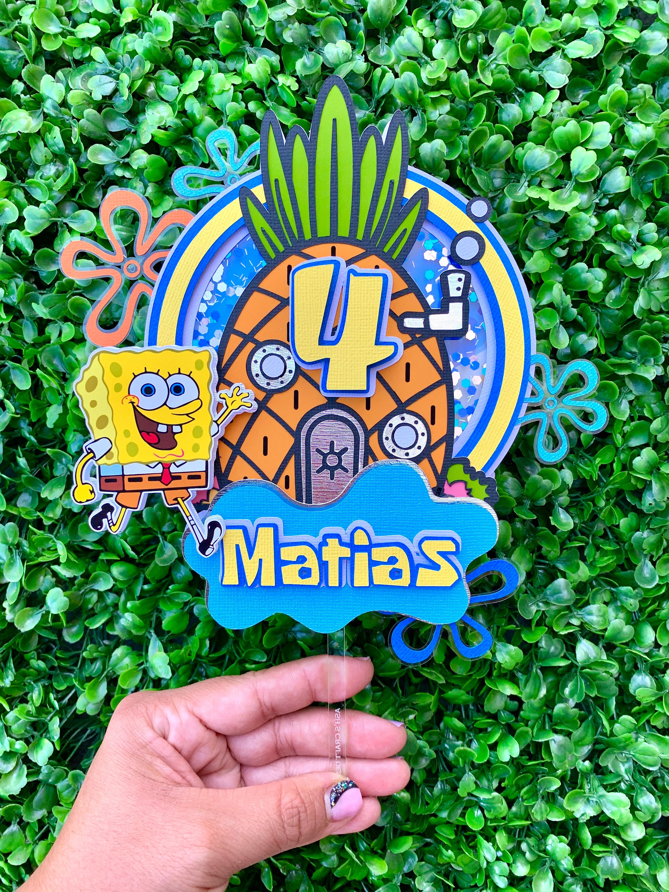 SpongeBob Cake Topper Spongebob SquarePants Cake Topper SpongeBob Topper SpongeBob Birthday Decoration Custom Cake Topper