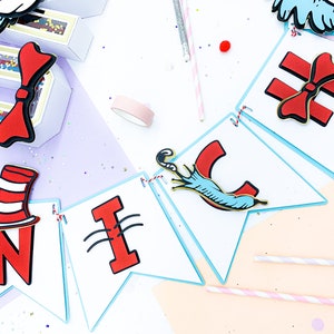 Cat in the Hat Banner Cat in the Hat Banner Dr Seuss Banner - Etsy