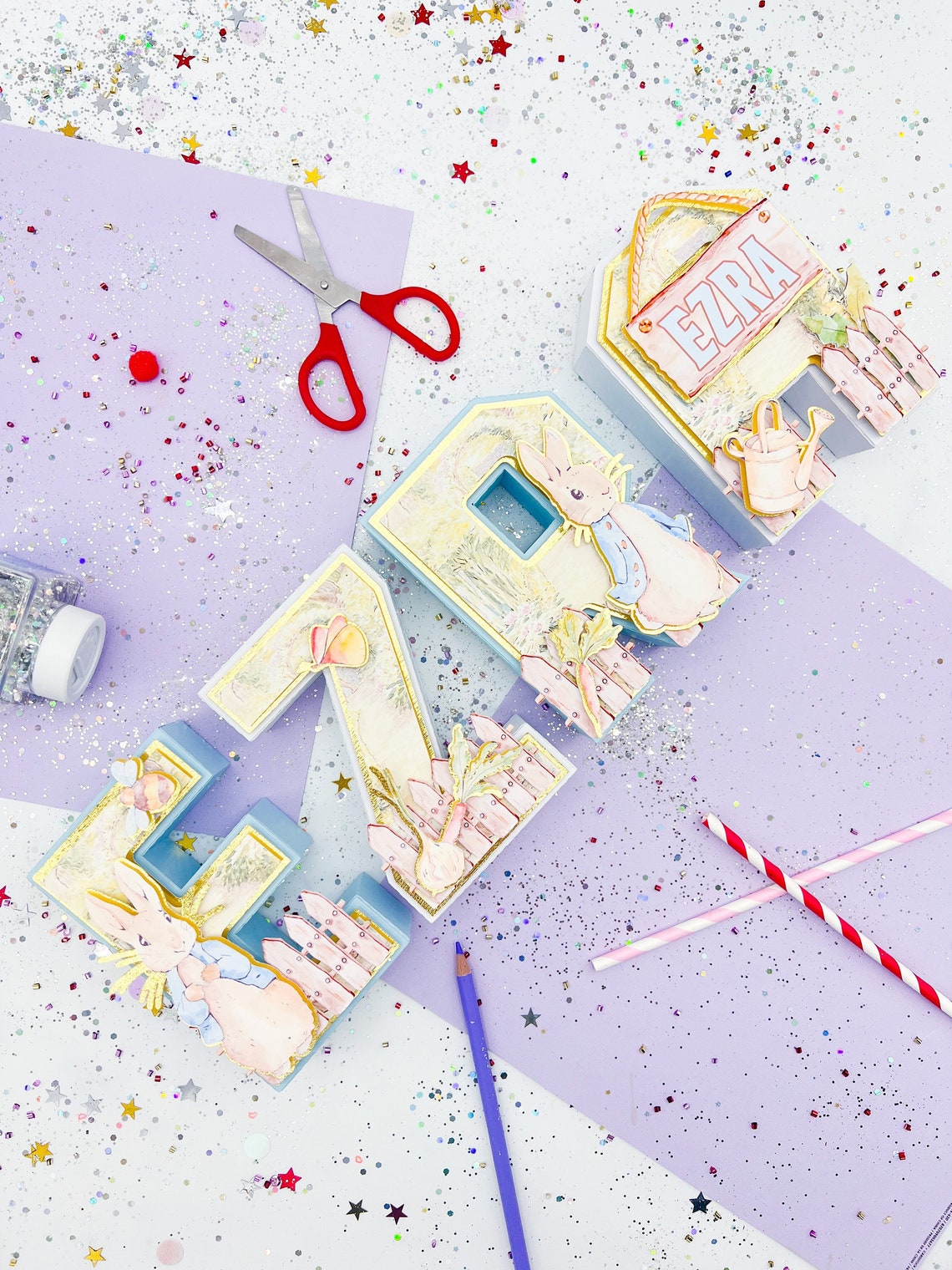 Peter Rabbit 3d Letters, Peter Rabbit Letters, Peter Rabbit Birthday ...