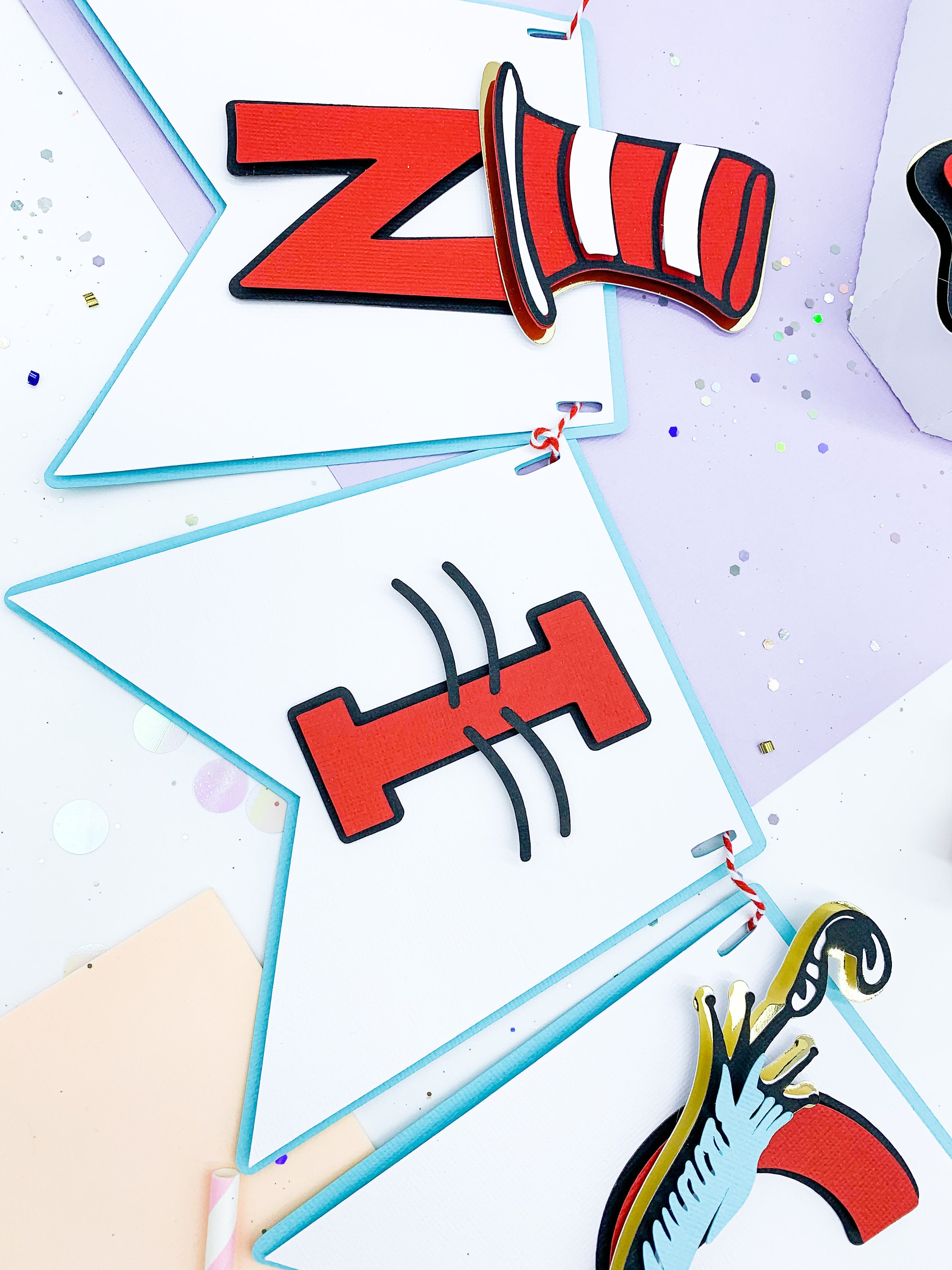 Cat in the Hat Banner Cat in the Hat Banner Dr Seuss Banner - Etsy