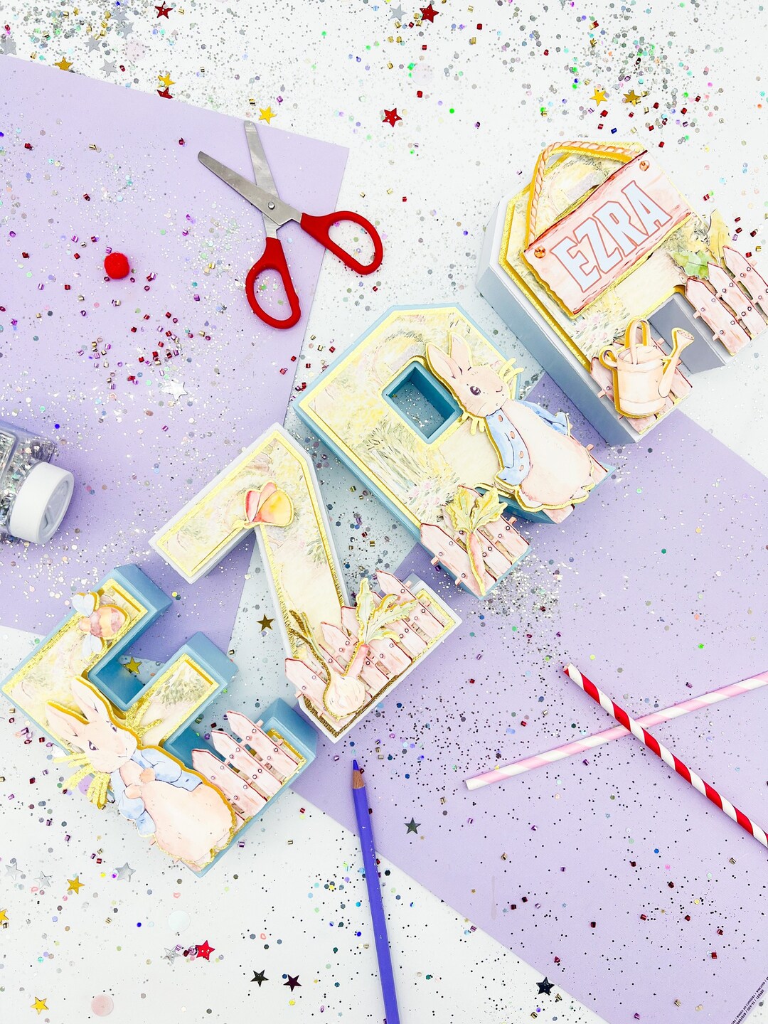 Peter Rabbit 3d Letters, Peter Rabbit Letters, Peter Rabbit Birthday ...