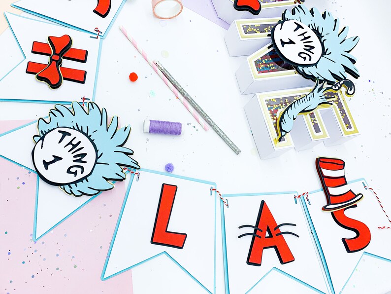 Cat in the Hat Banner Cat in the Hat Banner Dr Seuss Banner - Etsy