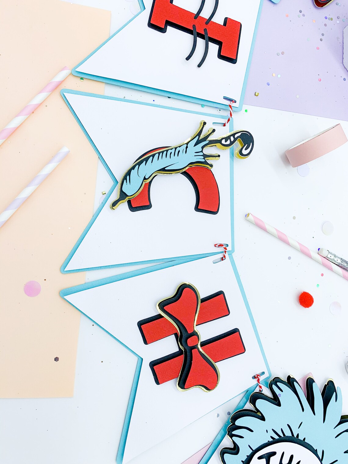 Cat in the Hat Banner Cat in the Hat Banner Dr Seuss Banner - Etsy