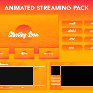 Synthwave ANIMATED Twitch Overlay Pack
