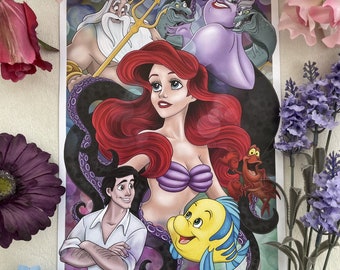 Little Mermaid Disney Style Art Print
