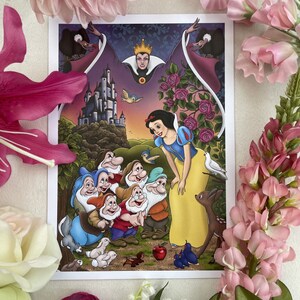 Snow White Disney Style Art Print