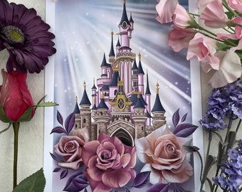 Enchanted Castle, Disney Style, art print