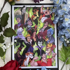 Schurken Disney Style art print