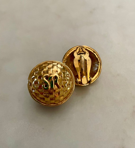 Boucles D'oreilles Vintage Sonia Rykiel - Or - Années 1990 - Occasion