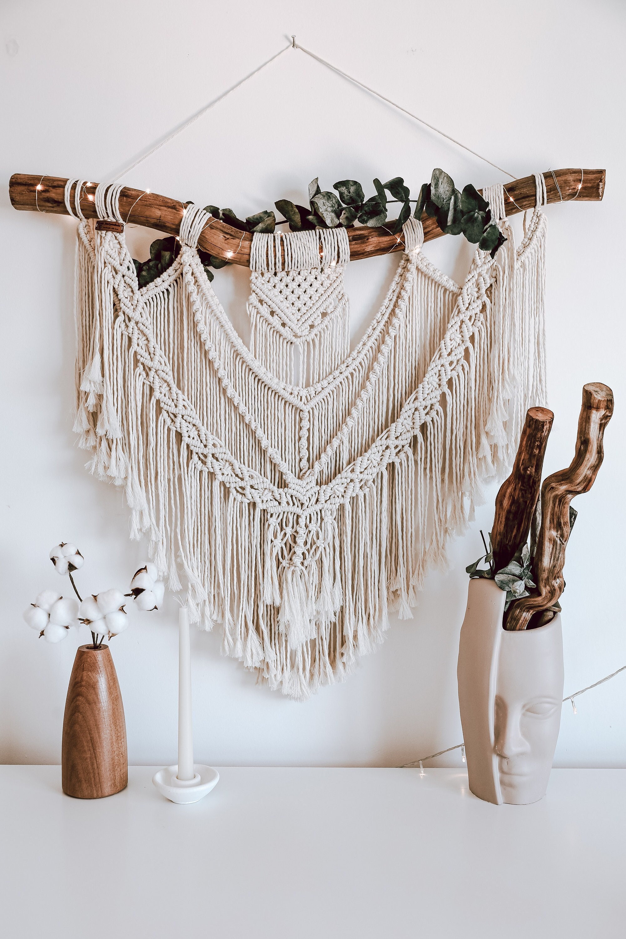 Blissfull Tenture Murale Macramé, Suspension Décoration Murale