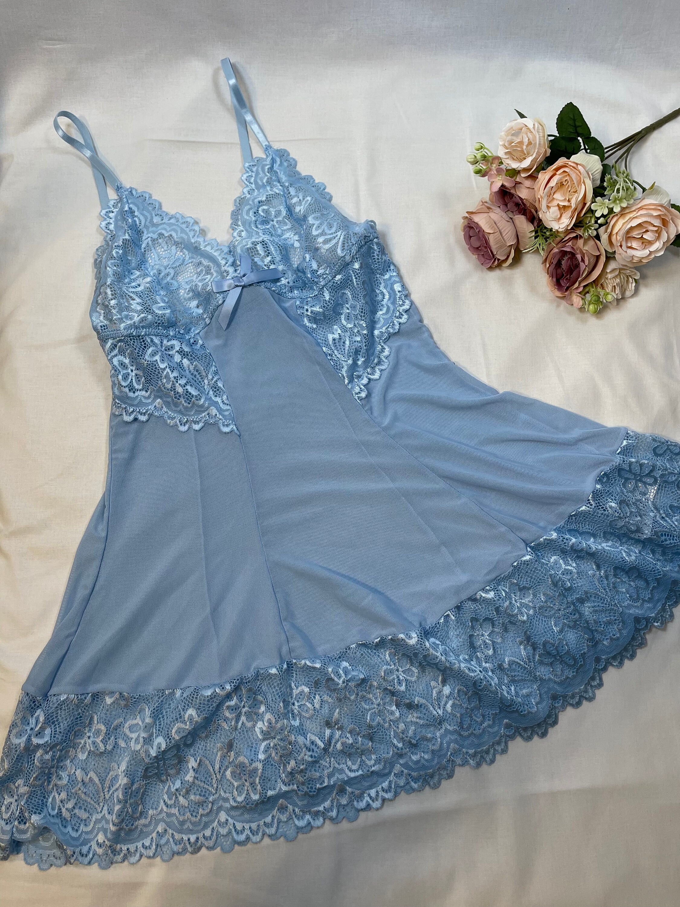 Baby blue sale lingerie
