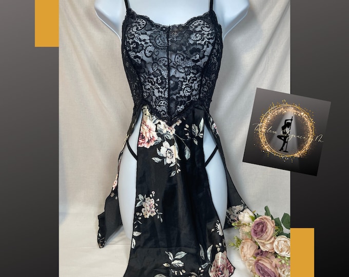 The Valentine Floral-Embroidery Lingerie Set