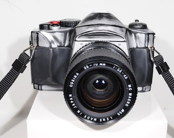 Cosina C-1 analog 35mm film camera - all mechanical camera with light meter, 35-70mm lens. Custom ‘comic book’ finish!