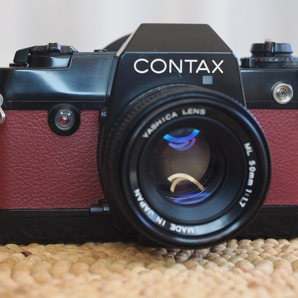 CONTAX 137 MD Quartz  film camera with built-in winder, 50mm Yashica lens