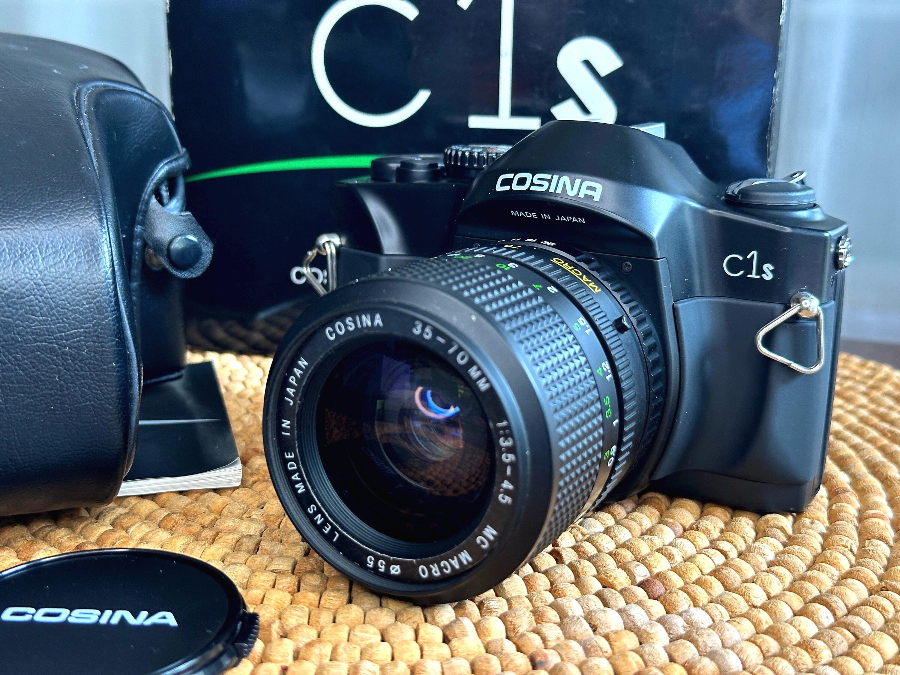 Cosina C-1s analog 35mm film camera all mechanical camera with light  meter, 35-70mm Unused in box!