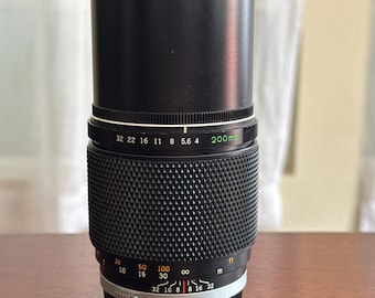 Olympus Zuiko 200mm f4 lens for OM 35mm analog film cameras - Very Clean!