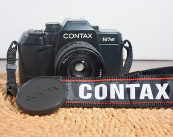 CONTAX 167 MT analog SLR film camera with 35mm Zeiss prime lens - beautiful!