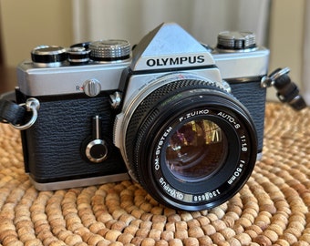 Olympus OM 1n camera with 50mm f1.8 lens - beautiful, fully serviced and ready to shoot!