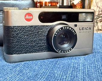 Leica Minilux 35mm compact camera with case