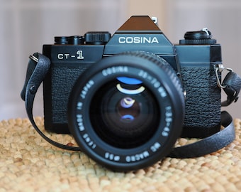 Cosina CT-1 analog 35mm film camera - all mechanical camera with light meter, 35-70mm lens