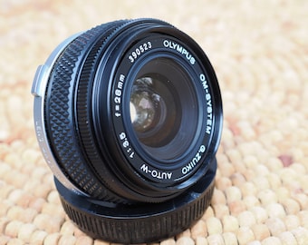 Objetivo gran angular Olympus Zuiko 28 mm f3.5 para cámaras de película OM