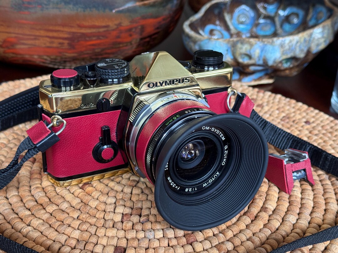 Polished Brass Olympus Om-2n 35mm Analog Film Camera - Customized