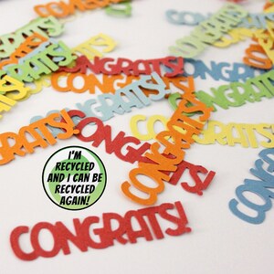 Bravo! confettis de carte/table fabriqués à partir de cartes recyclées | Confettis écologiques et durables | Confettis multicolores et arc-en-ciel pour les célébrations