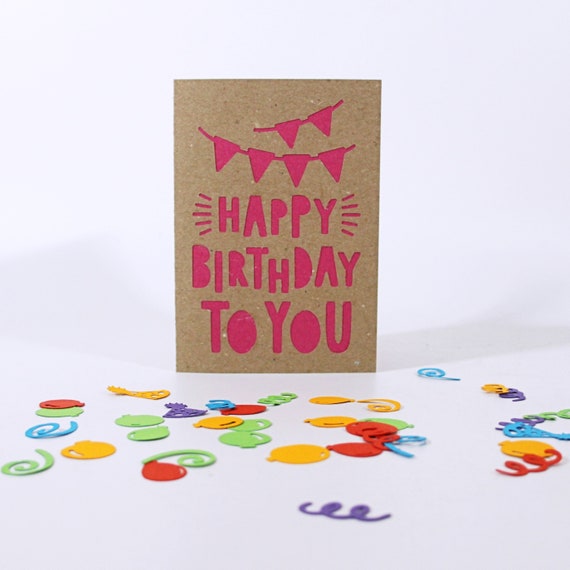 Birthday Card - Made From Recycled Materials - Greeting Cards For - View #6
