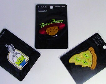 Toy Story Pizza Planet 3 pack Iron-On Patches Loungefly New in Pack 3" Size