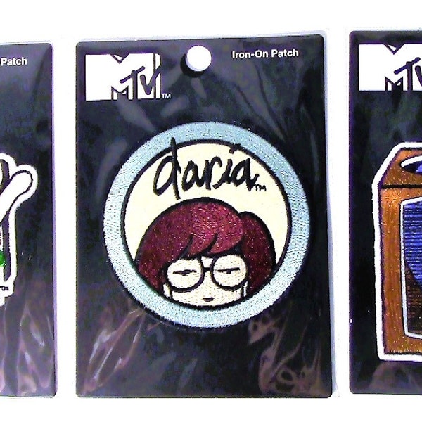 MTV Music Television & Daria Loungefly Iron-On Patches Individually wrapped!  Brand new Set of 3