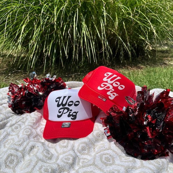 Trendy Trucker Hat, Trucker Hats, Snap Back Trucker Hat, Arkansas, Razorback, Woo Pig, Hogs, Tusk, Football, College, Game Day, Trendy Hat