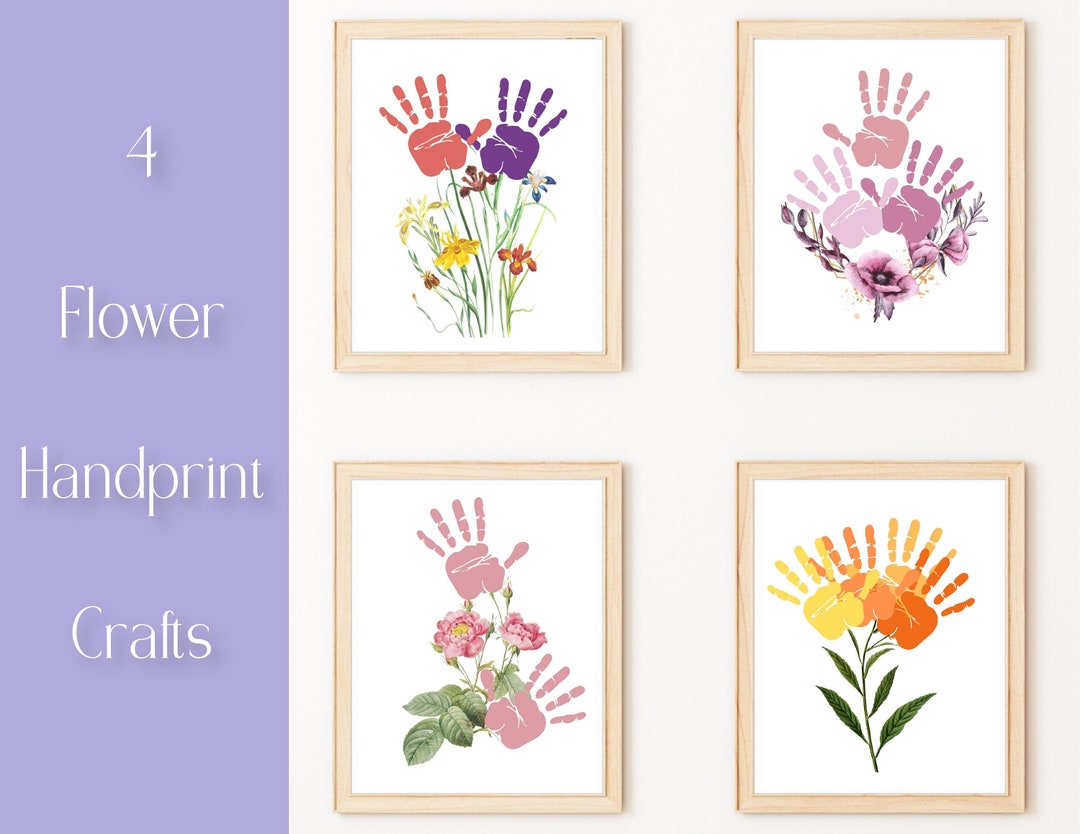 Flower Handprint / Handprint Gifts / Kids Handprint / Child Handprint