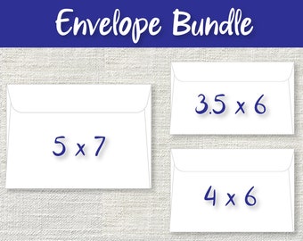 Printable Envelope Bundle / 5x7 Envelope / 4x6 Envelope / 3.5x6 Envelope / Envelope Template