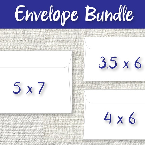 Printable Envelope Bundle / 5x7 Envelope / 4x6 Envelope / 3.5x6 Envelope / Envelope Template