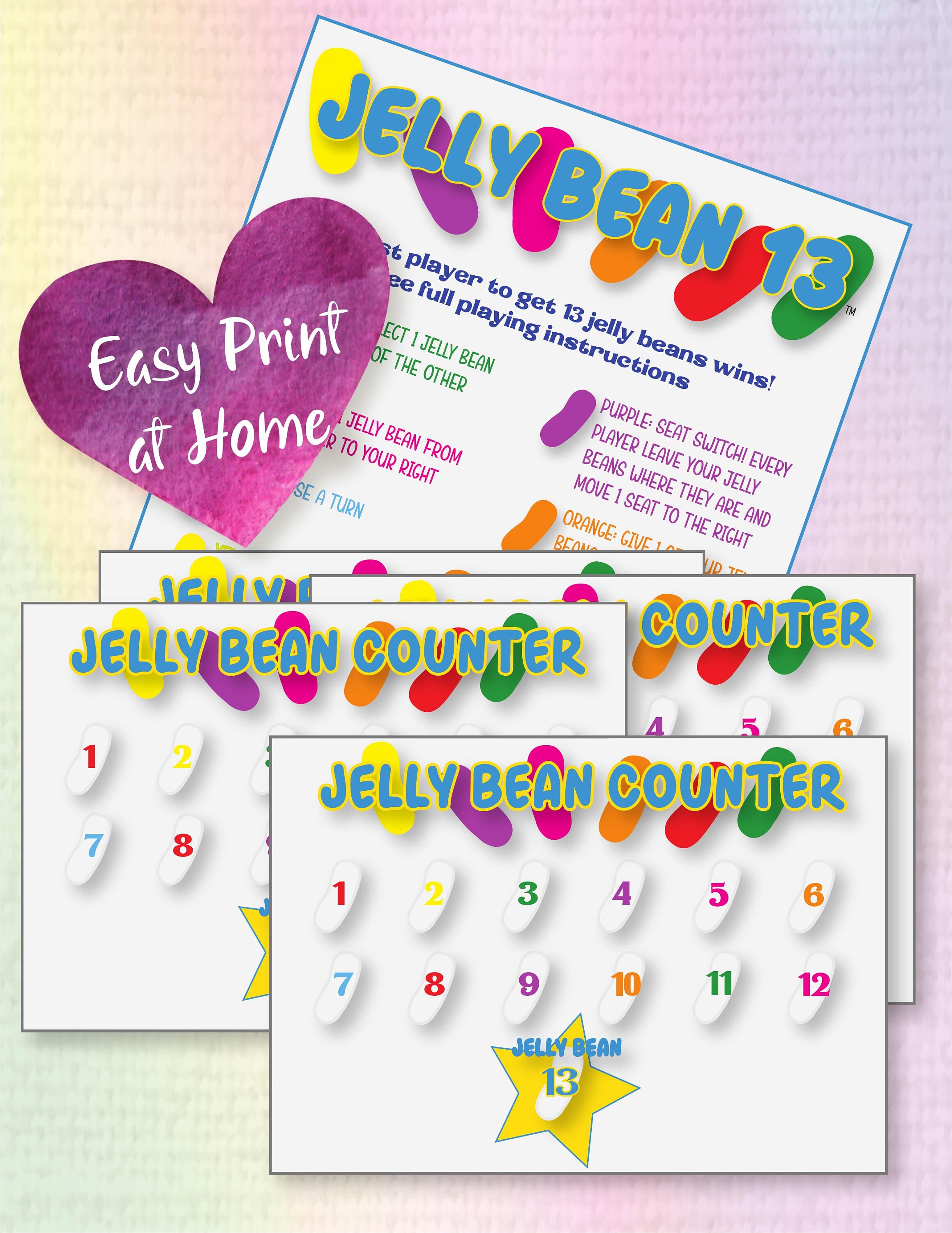 Jelly Bean 13 Printable Party Game Etsy