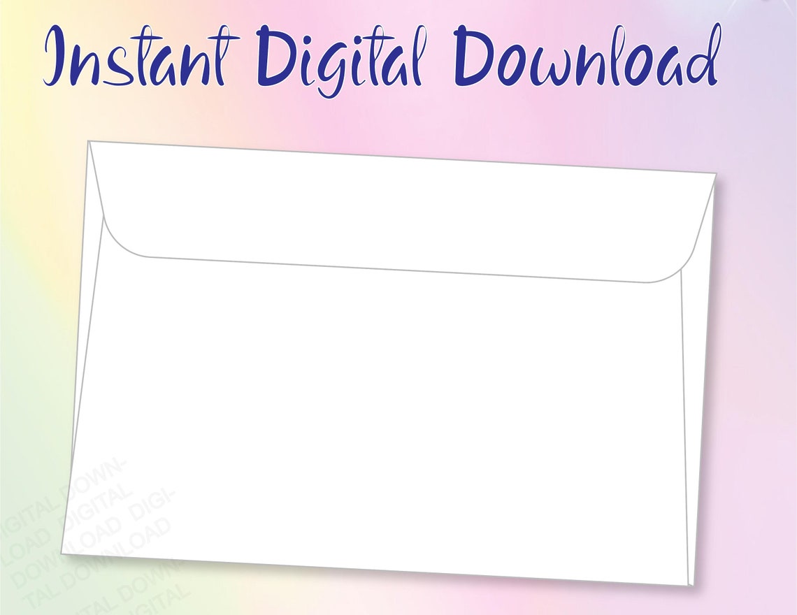 Printable 5 X 7 Envelope, Printable Greeting Card Envelope, Printable ...