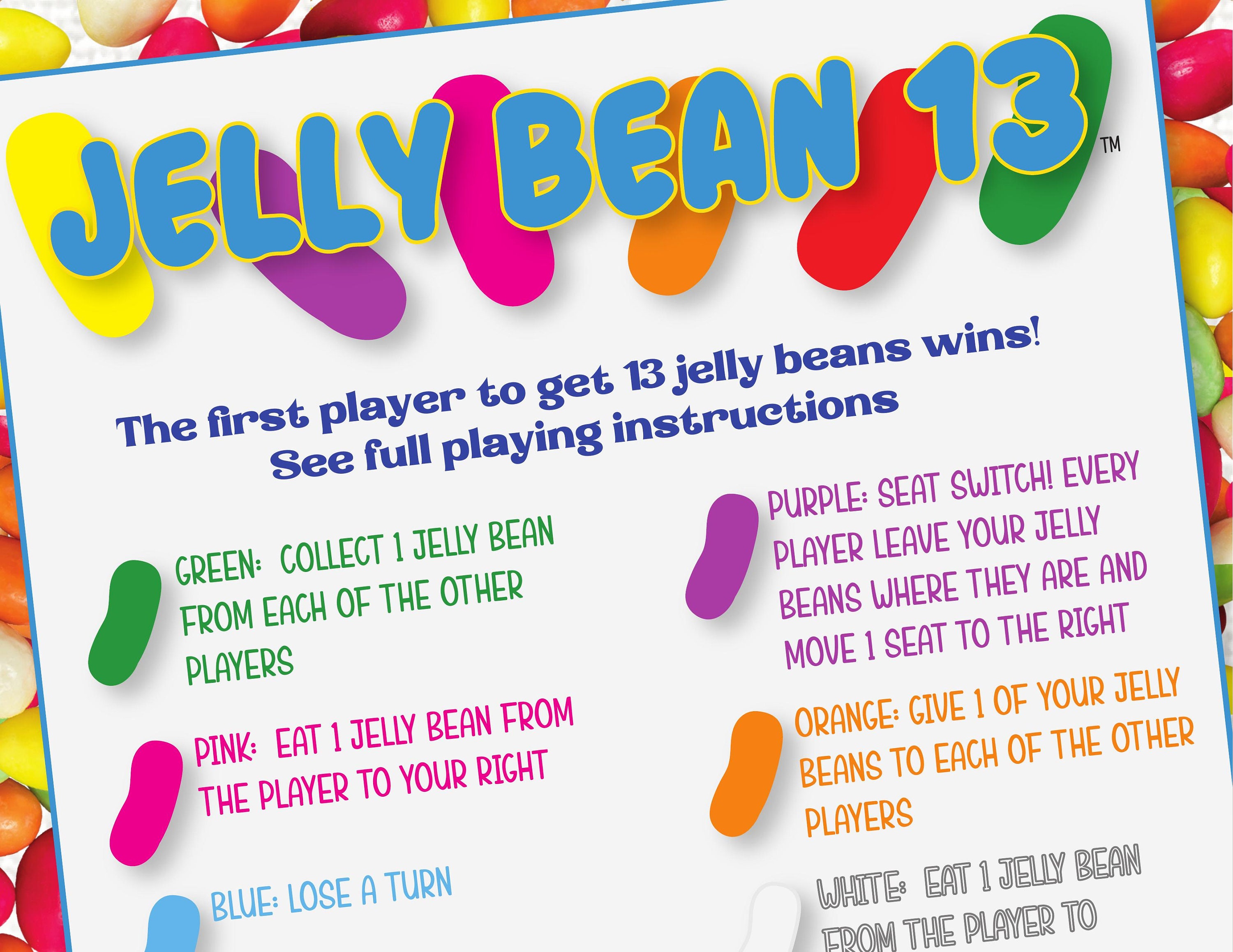 Jelly Bean 13 Printable Party Game Etsy