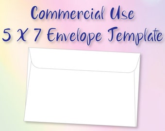 Commercial License / Envelope Template / 5x7 Envelope / Printable Envelope