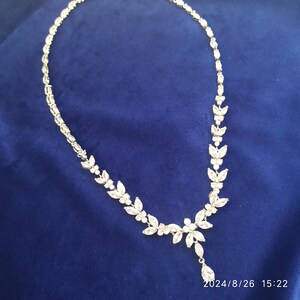 Swarovski Kristall Brauthalskette - Art Deco CZ Hochzeitshalskette - Vintage Statement Halskette - Perfektes Geschenk für die Braut oder für besondere Anlässe