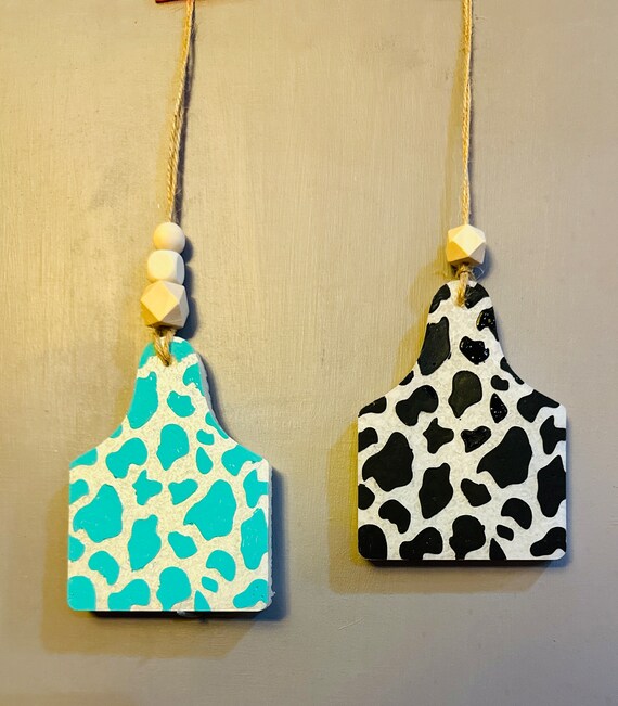 Cow Print Ear Tag Scented Car Freshie, Cow Tag Freshie, Cow Print Freshie, Smell Good, Gifts For Her, Gifts for Teens