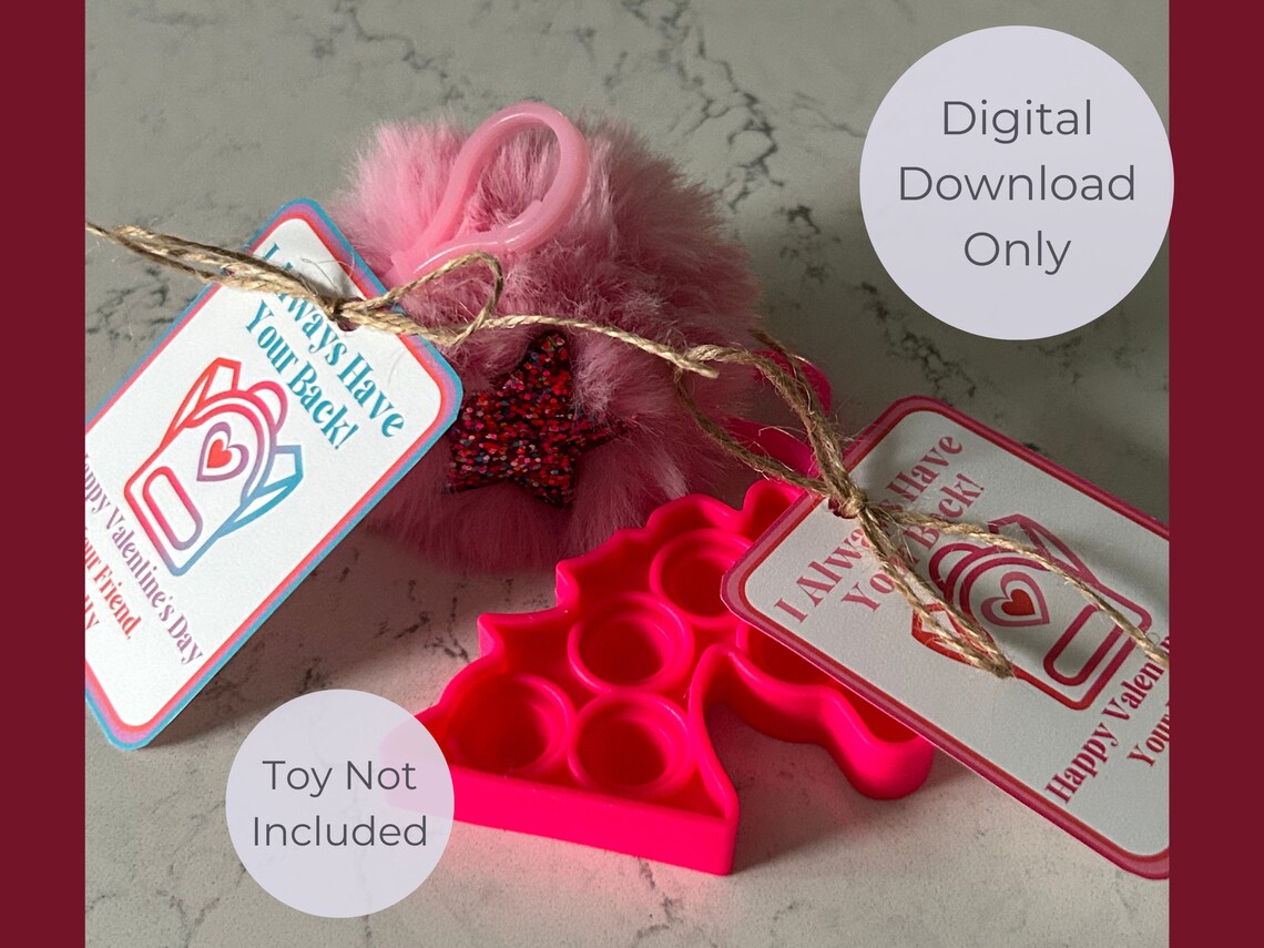 Backpack Clip Valentine, Printable and Editable Digital Download (print ...