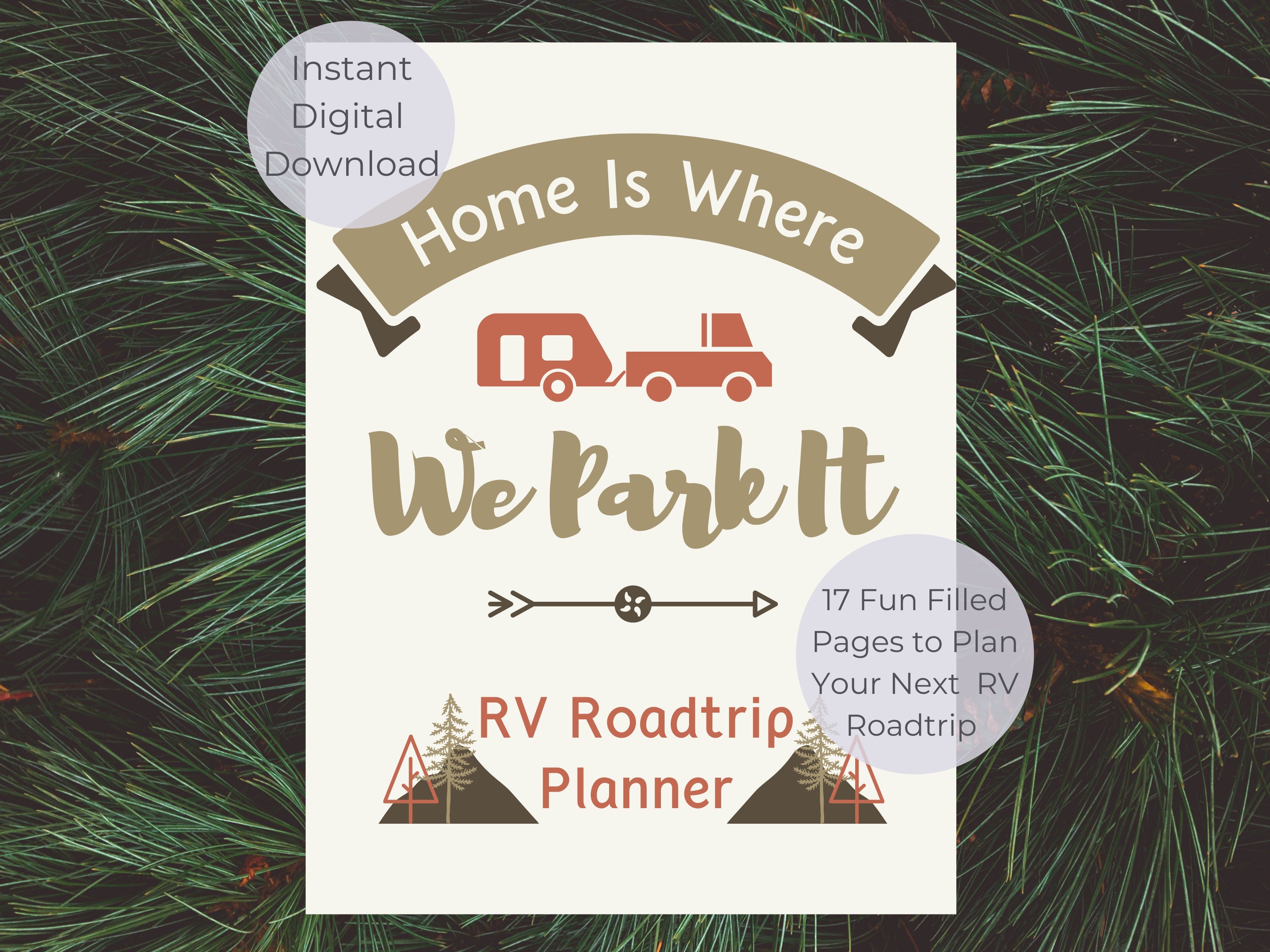 RV Roadtrip Planner, Road Trip Planner, Printable Planner, RV Printable ...