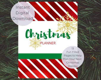 Printable Christmas Planner, Holiday Organizer (Digital Download)