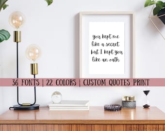 Custom quote | custom quote sign | printable wall art | printable | wall art | personalized quote | printable quote | custom quote print