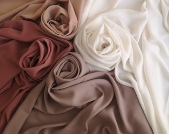 NOUVELLES COULEURS Hijab Médina Voile de Soie Foulard Opaque 75 x 200 cm