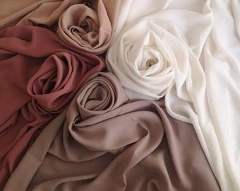 FINAL SALE-ALLES muss raus- Krep Hijab made in Turkey, hochwertig verarbeitet, Kopftuch, Kopfbedeckung, SchaL